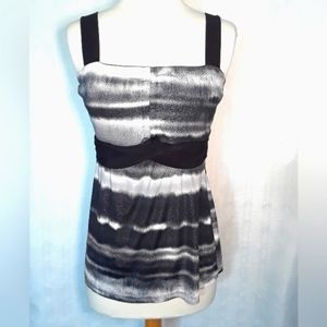 💜 Tank Top Womens Tie Dye Relaxed Fit Sparkles Black White Grey Size-M